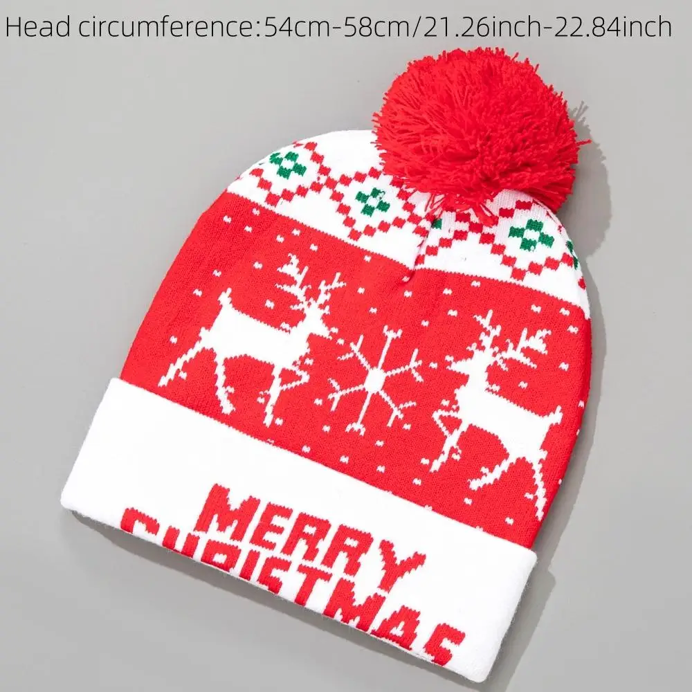 Gorro de Navidad para mujer, bufanda navideña tejida para fiesta de Navidad, gorro de ocio al aire libre, gorros de otoño e invierno, 2 uds.