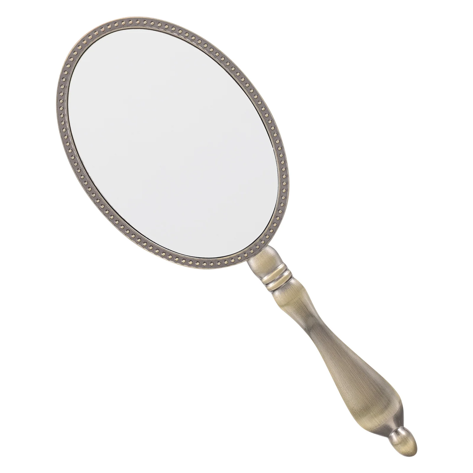 우아한 손거울 휴대용 메이크업 거울 빈티지 손잡이 거울 귀여운 디자인