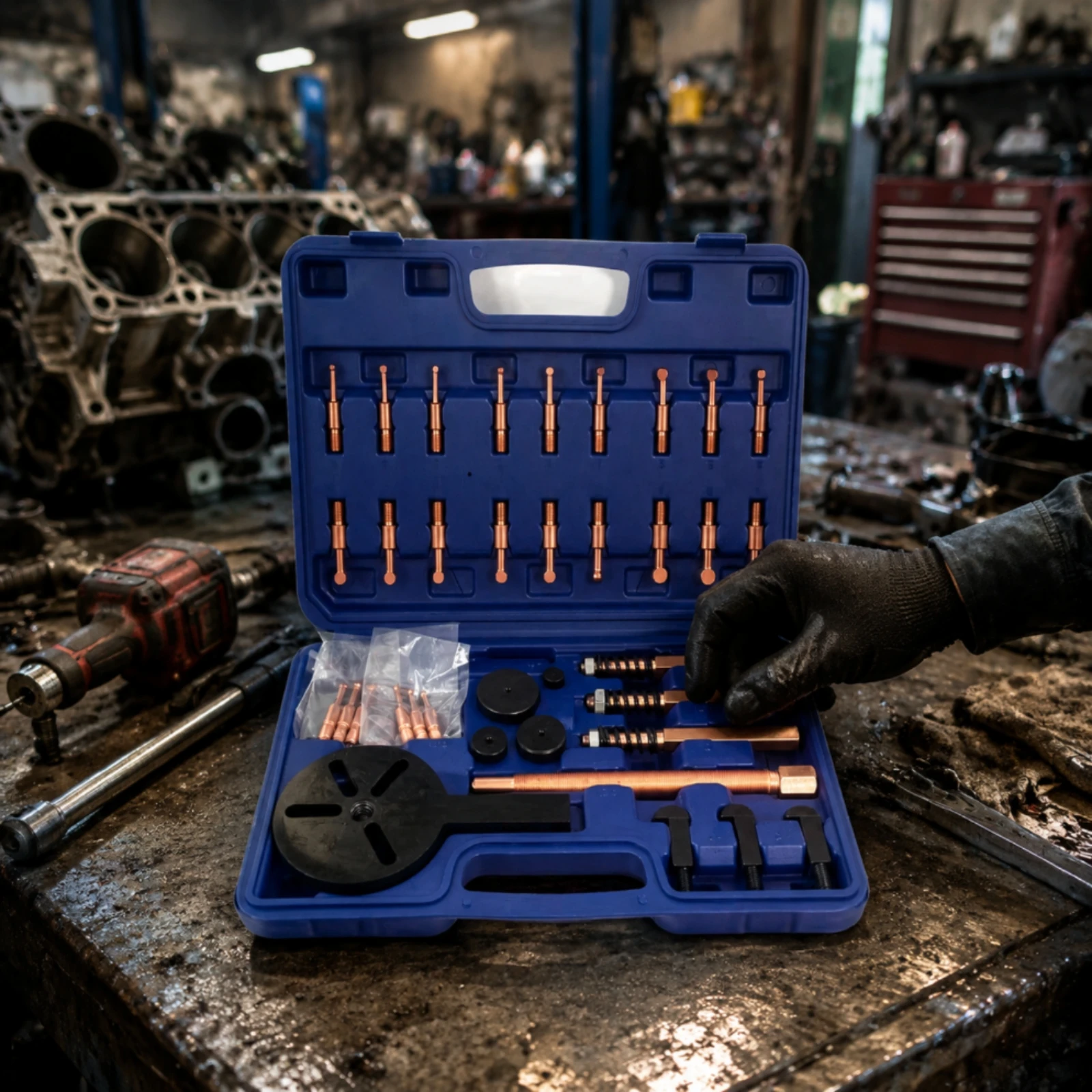 Bearing Puller Kit with Case Organized Bearing Puller Set Removal Tool Kit Allall-Purpose High Hardness for Mechanics, Garage view 3