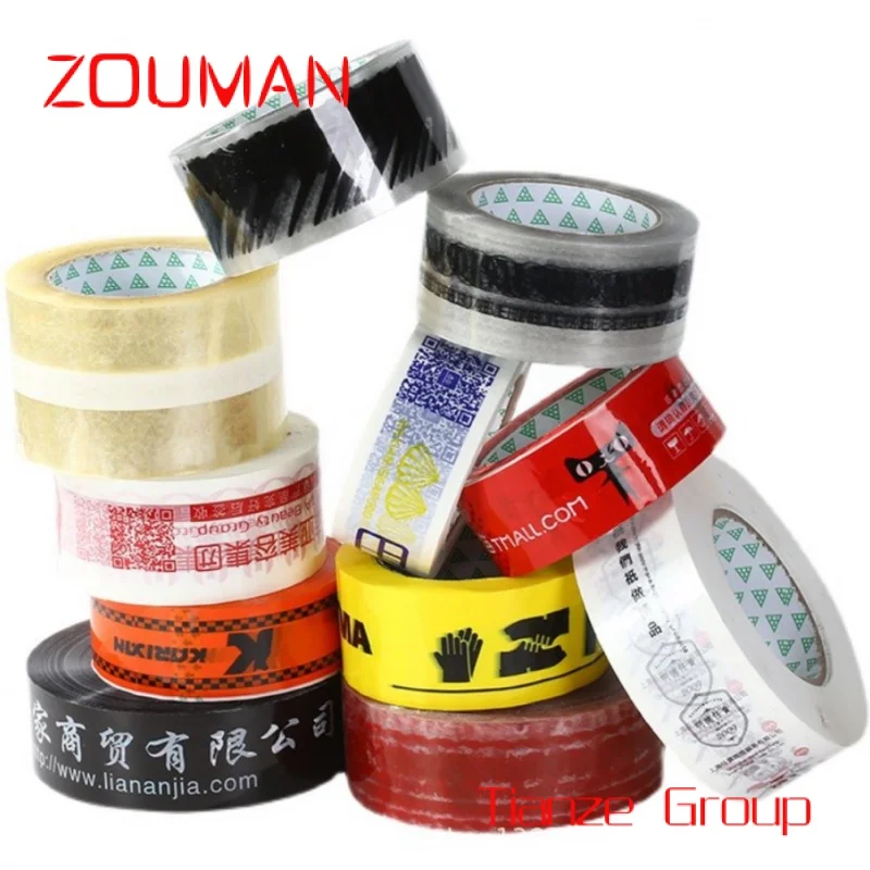 Custom , Custom Logo Heat Resistant Single Sided Bopp Packaging Tape White Printing Bopp Packing Tape For Carton Sealing