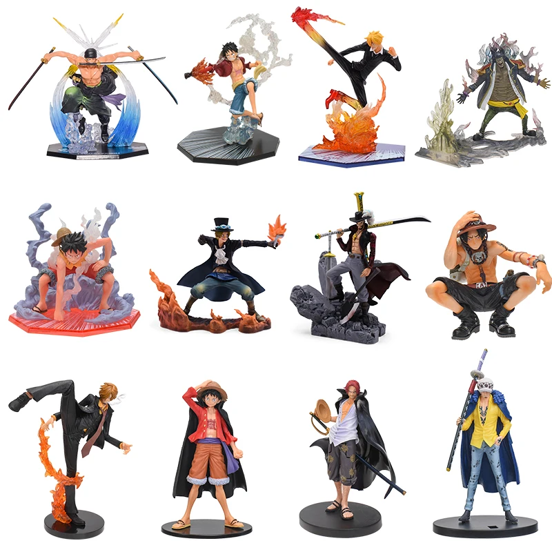 

ONE PIECE Figures Toy Roronoa Zoro Monkey·D·Luffy Sabo Anime Statue Model Shanks Robin Dracule Mihawk Nami Doll Ornament Gift