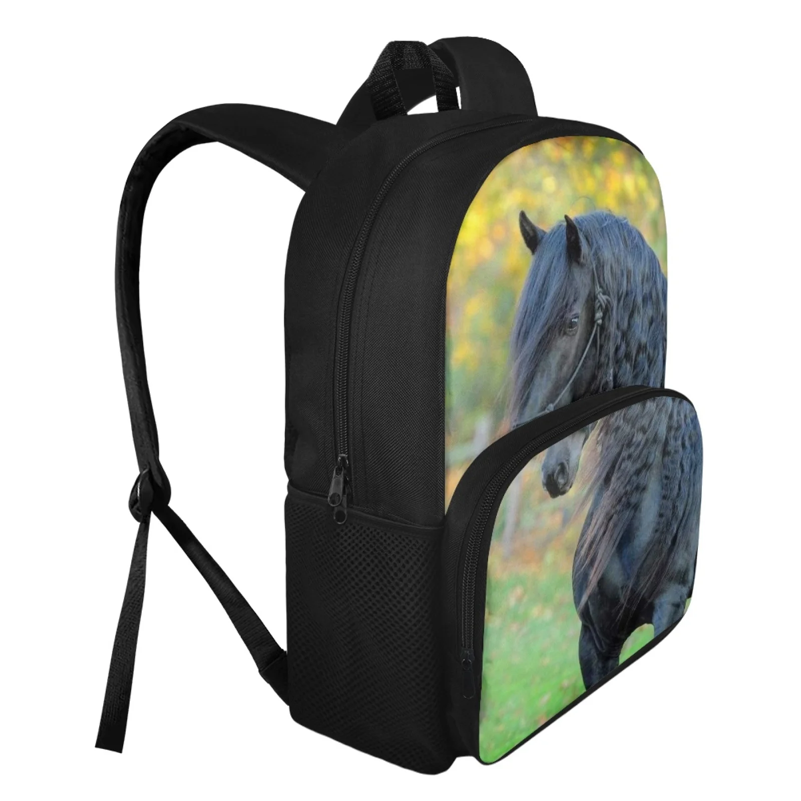 Zaino per bambini da 15 pollici Cute Horse Print zaini per bambini borsa da scuola per ragazzi ragazze zaino zainetto studente Bookbag Book Bags