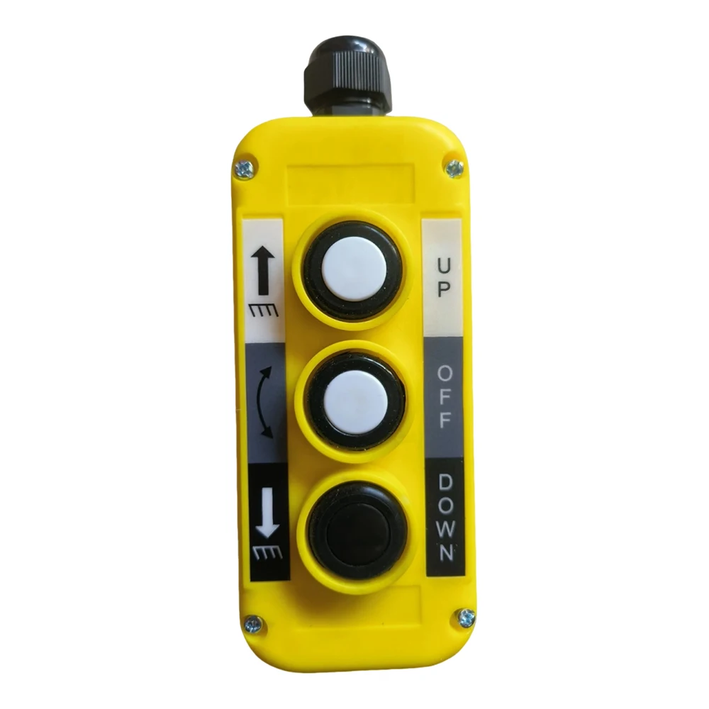 Three-Button Control Box For Tailboards Winches Anchors False-Touch Safety Control Accessories For Traction Control Of Equipment