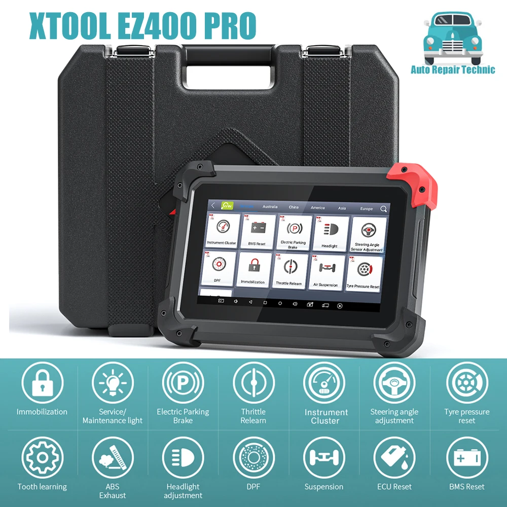 

XTOOL EZ400PRO Car Diagnostic Tool Active Test+ECU Coding Key Programmer with All System 30+ Services Oil Reset Free Update