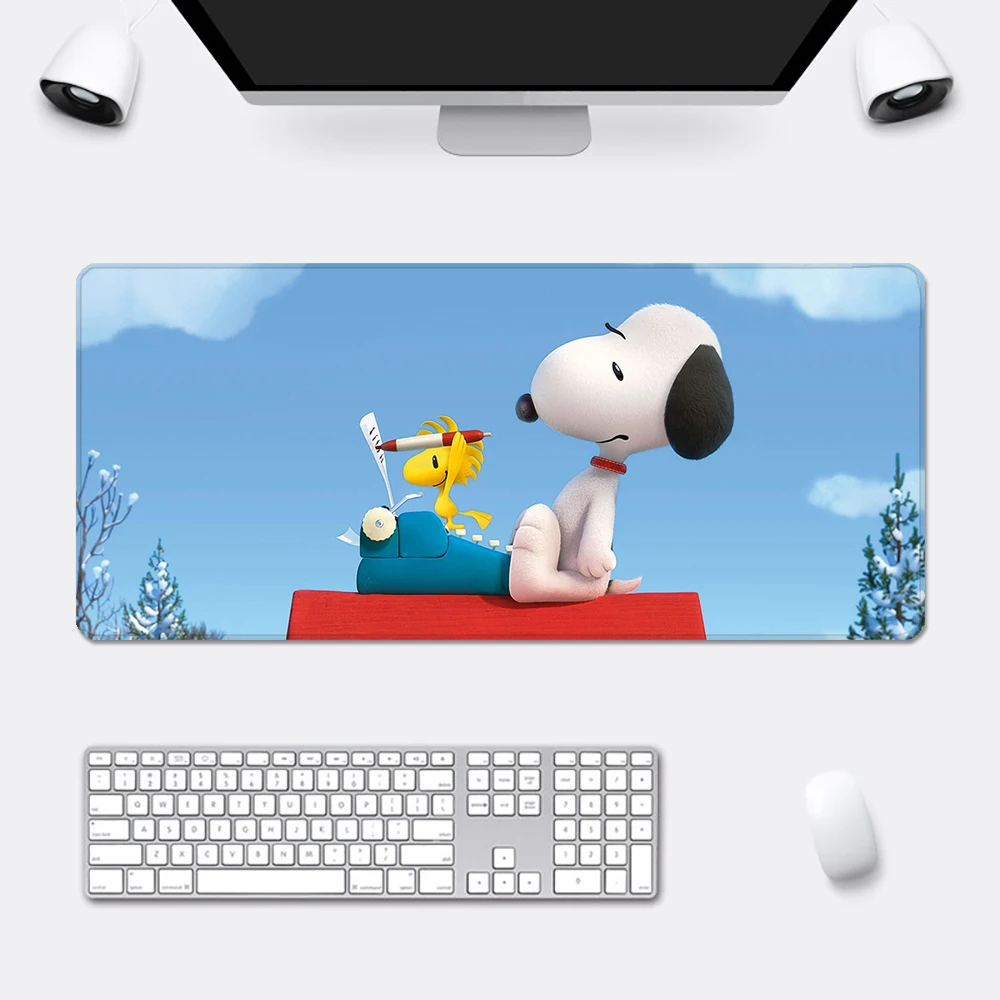 Cartoon Cute Dog S-Snoopys Mousepad HD Printing Computer Gamers Locking Edge Non-slip Mouse Pad XXL90x40cm Keyboard PC Desk Pad