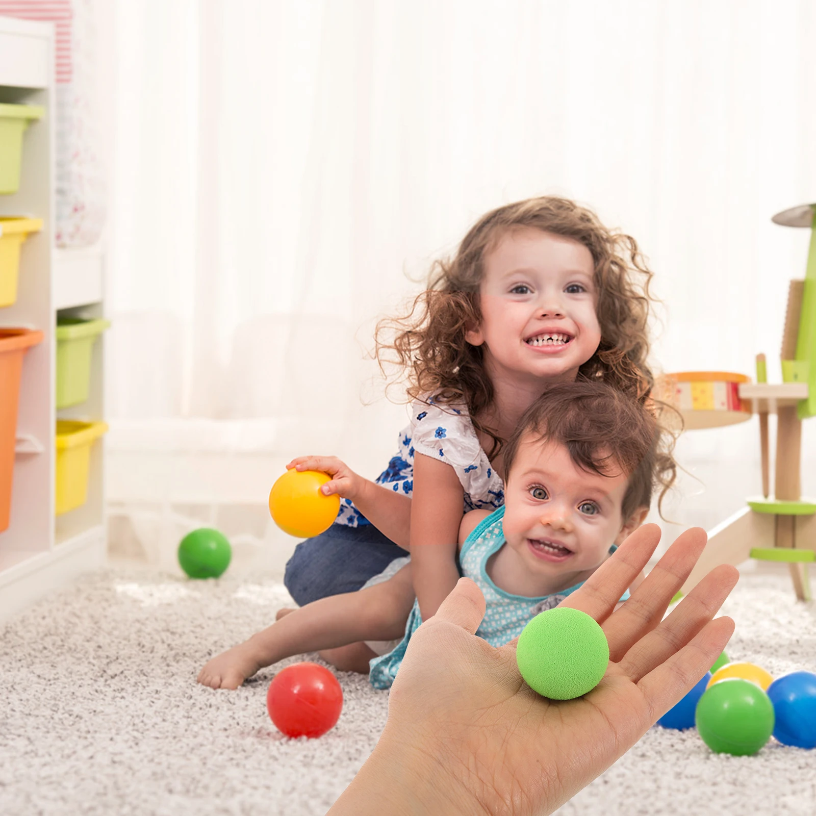 50 Stück runde Schaumstoff-Startbälle, weiche, sichere Spielbälle zum Starten, Schießen, Spielen, Partybevorzugung, Spielball, Ersatzzubehör