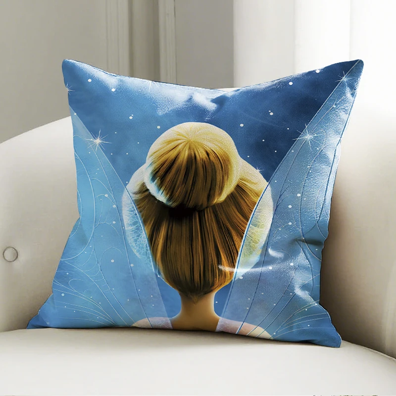 

Disney Tinker Bell Back Pillow Cushion Blue Pattern Soft Sofa Decor Throw Pillow Home Decor Gift