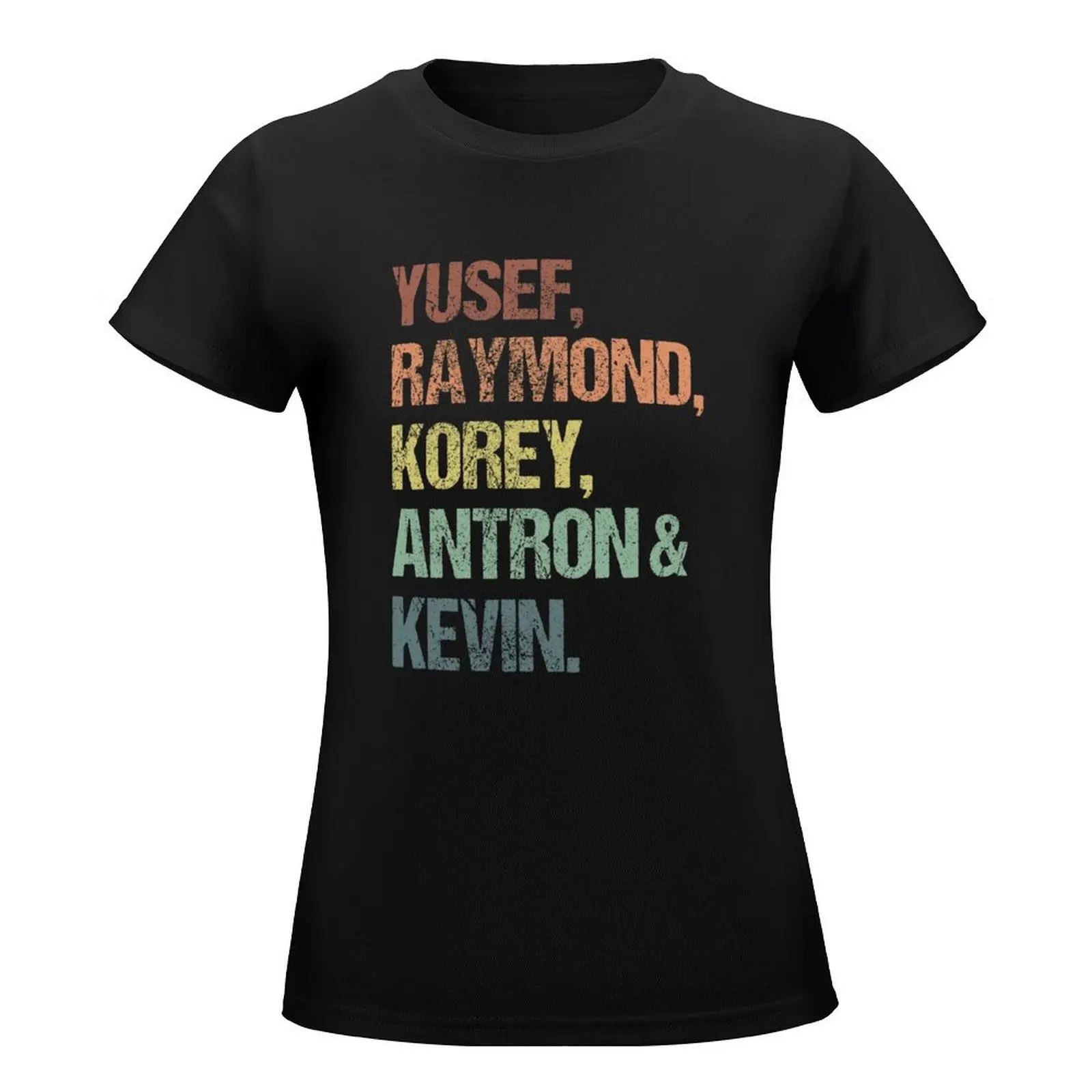 Yusef, Kevin, Antron, Korey and Raymond T-Shirt tees summer tops woman t shirt