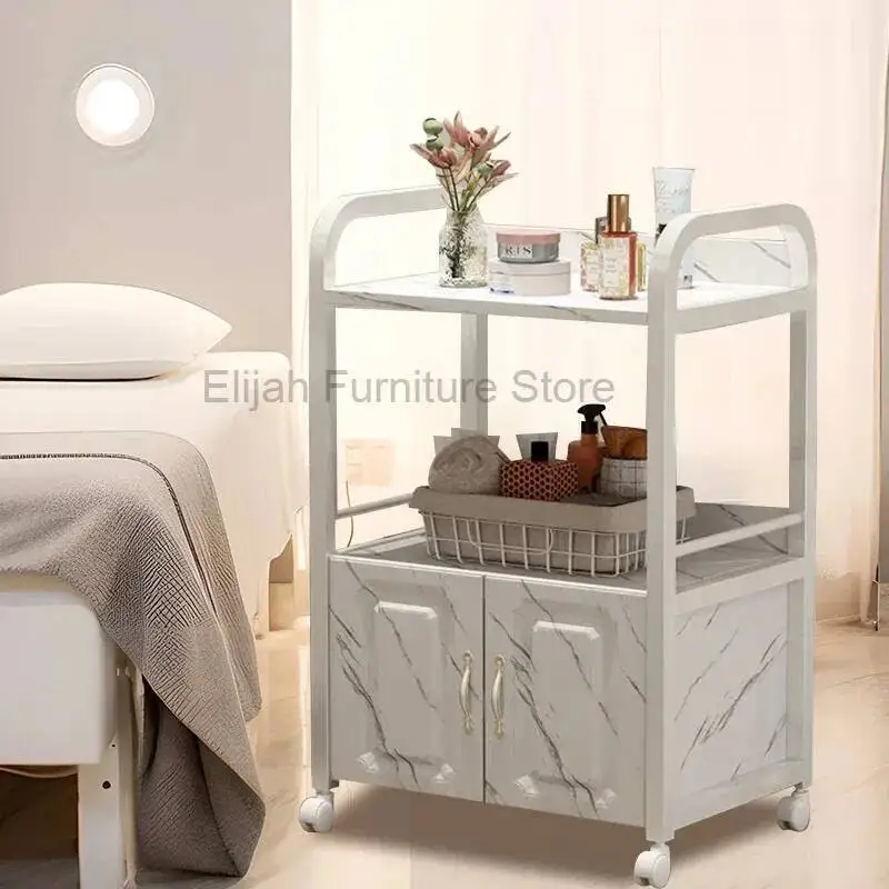 

Italian Style Storable Trolley Originality Barber Shop Multifunctional Trolley Modern Nail Salon Furniture Skjuta En Vagn HBSC