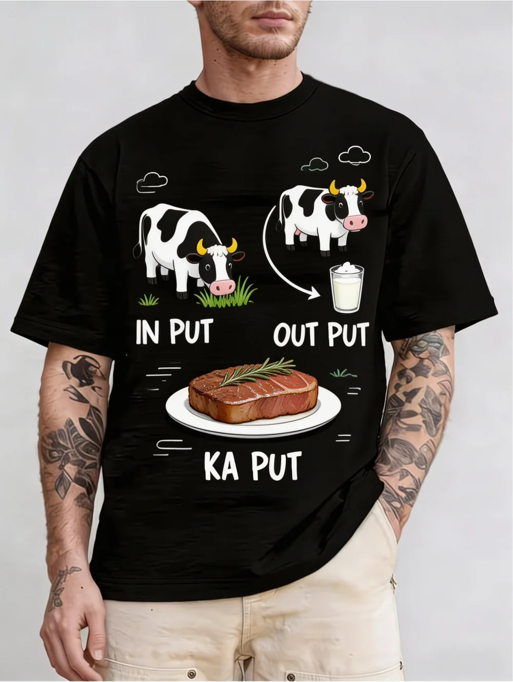 Funny Duck Graphic Men's Summer T-Shirt Fashion T-Shirts O-Neck Short-Sleeved Tee Sports Tops Unisex Streetwear Outdoor Clothing