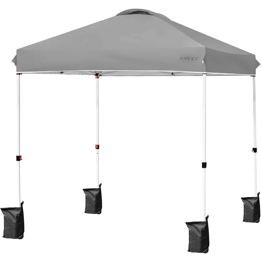 

Outdoor Pop-up Canopy Tent 6.6 x 6.6 FT Height Adjustable Commercial Instant Canopy with Portable Roller Bag 4 Weight Bags Idea