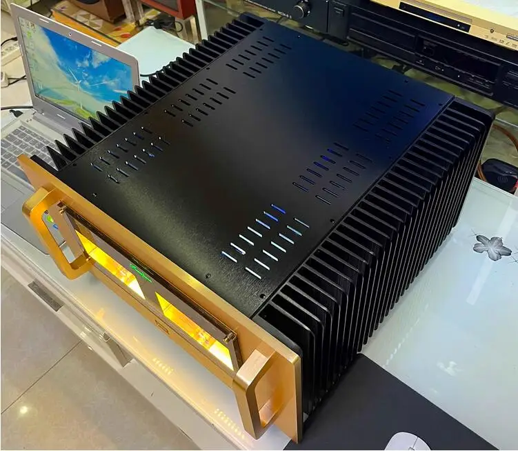 AM200 HIFI amplificador de potencia estéreo clase A totalmente equilibrado 200W * 2 con pantalla de doble medidor