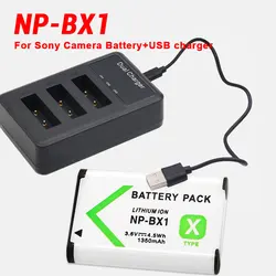 NP-BX1 Npbx1 Battery for Sony Camera Cyber-shot RX100 DSC-RX100 AS300 HX400 H400 HX50 X3000R ZV-1 M3 M6 Batteries + USB Charger