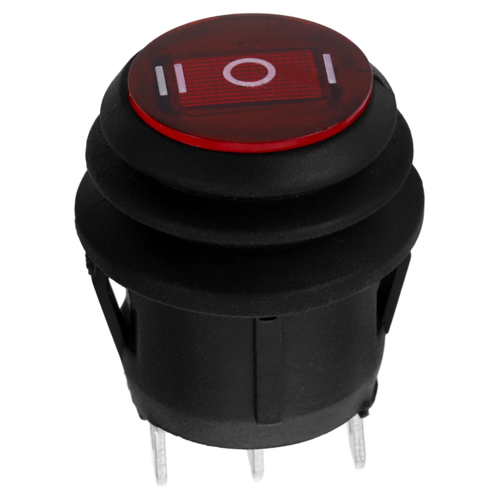 

SPDT Rocker Switch Single Pole Double Throw On Off On Waterproof Car Boat Toggle 3 Pin 20mm Red Button Easy Install Dust Proof