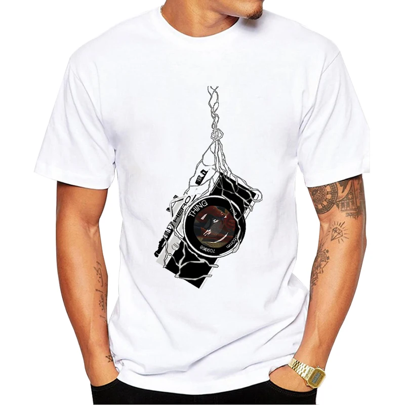 Hipster  A Special Camera Angle Printed Men T-Shirt Short Sleeve  Street t shirts Cool Essential Tee