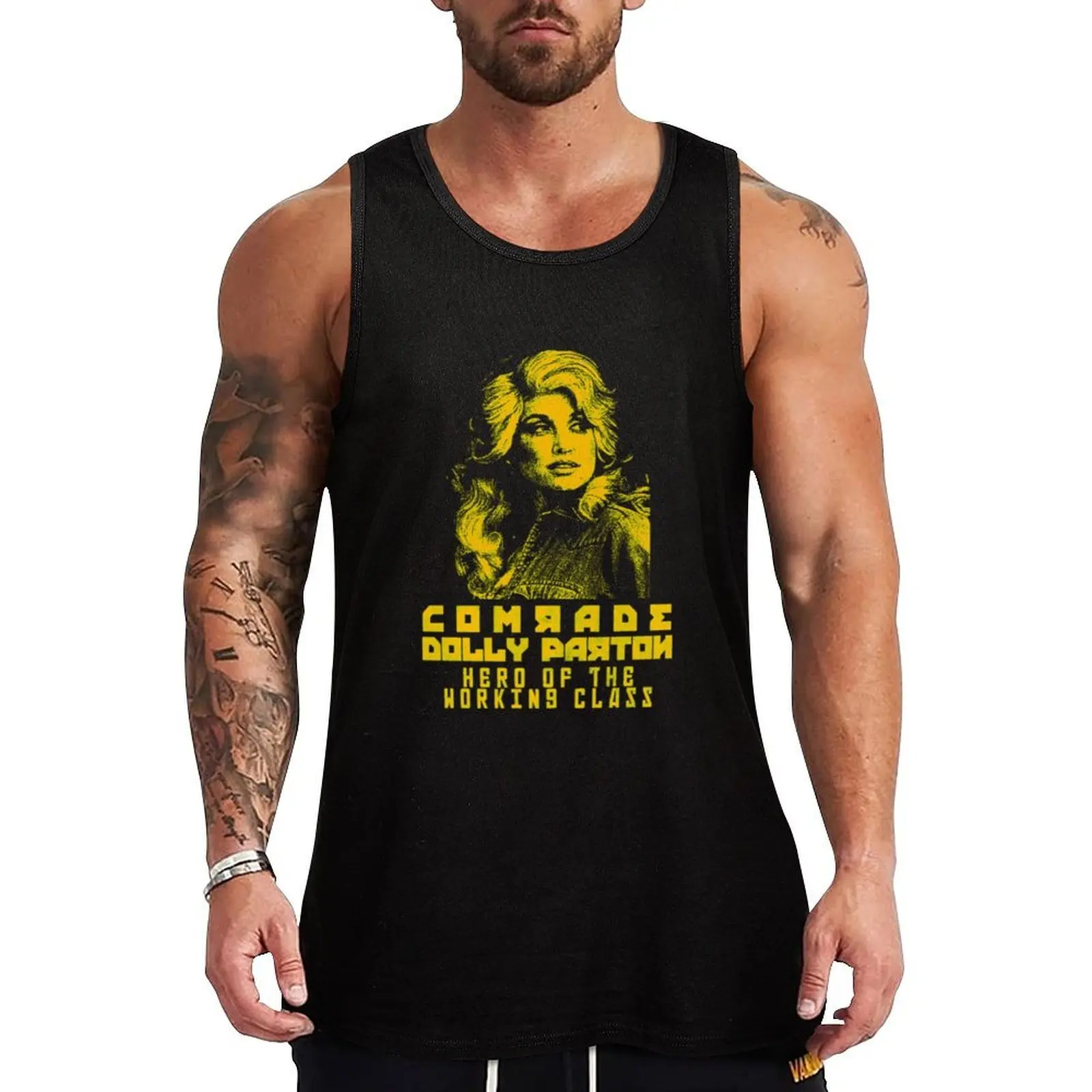 Dolly Parton, Comrade Dolly Parton, Tank Top Funny Print Tank Top Humor Graphic Sleeveless Shirt