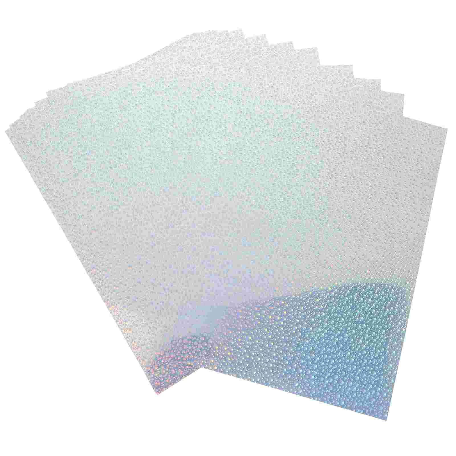 

20 Sheets Holographic Printing Paper Labels Printer Blank Glossy Printable Sticker for Pvc Self-adhesive