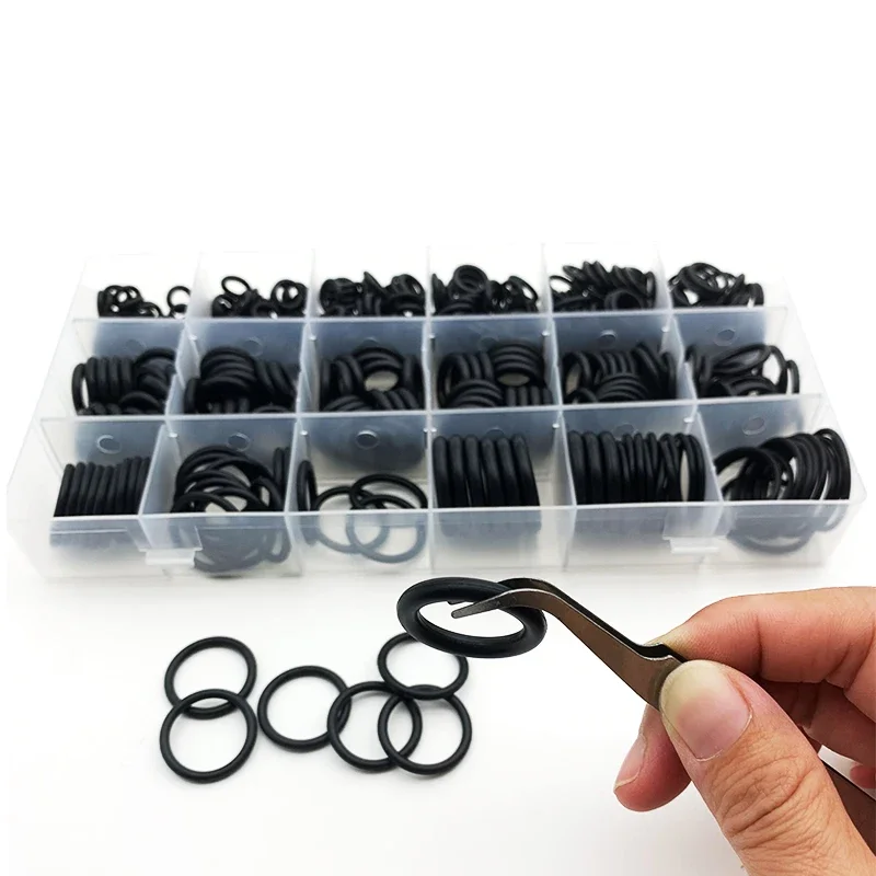 850Pcs O Rings Rubber Seal Set NBR Washer Oring Box Assortment Oil Heat Resistant Waterproof Anti-Leak Valve Faucet Repair Kit