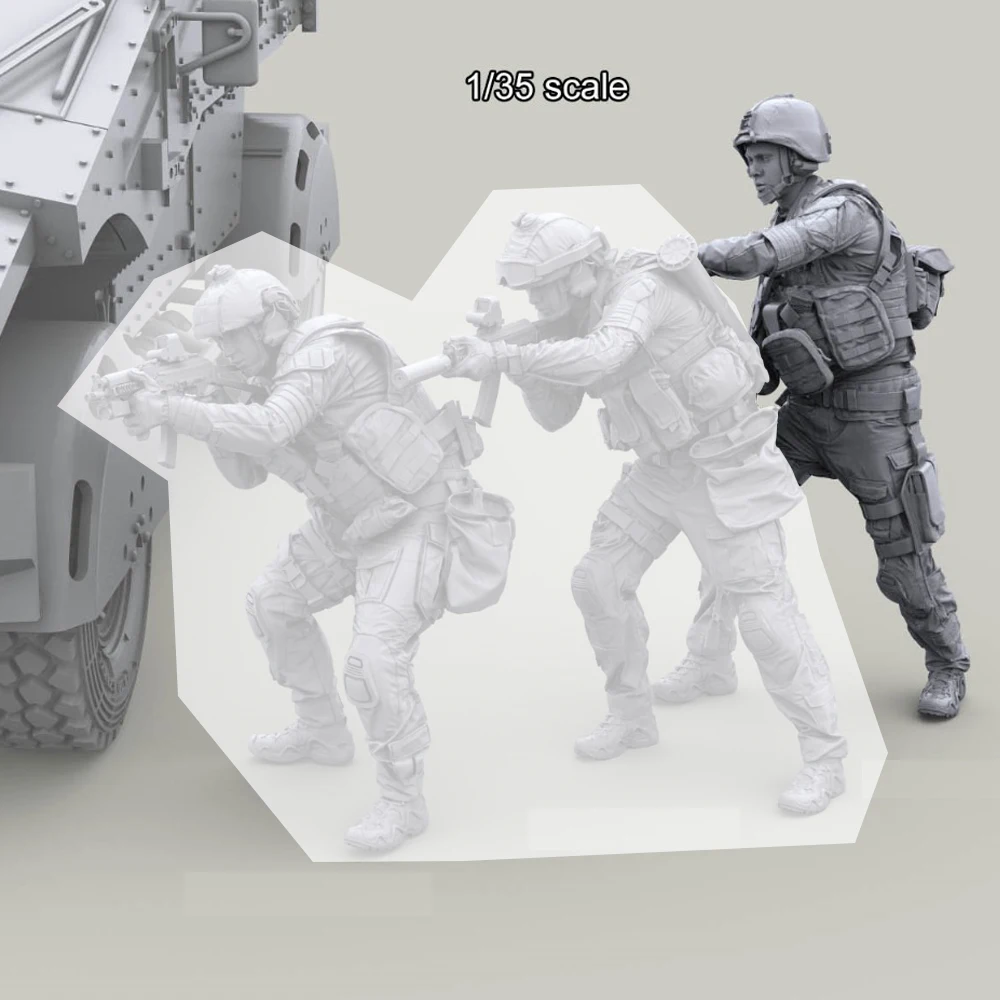 1/35 Department A Heavy Assault Group, Resin Model figure soldier, Military themes, Unassembled and unpainted kit