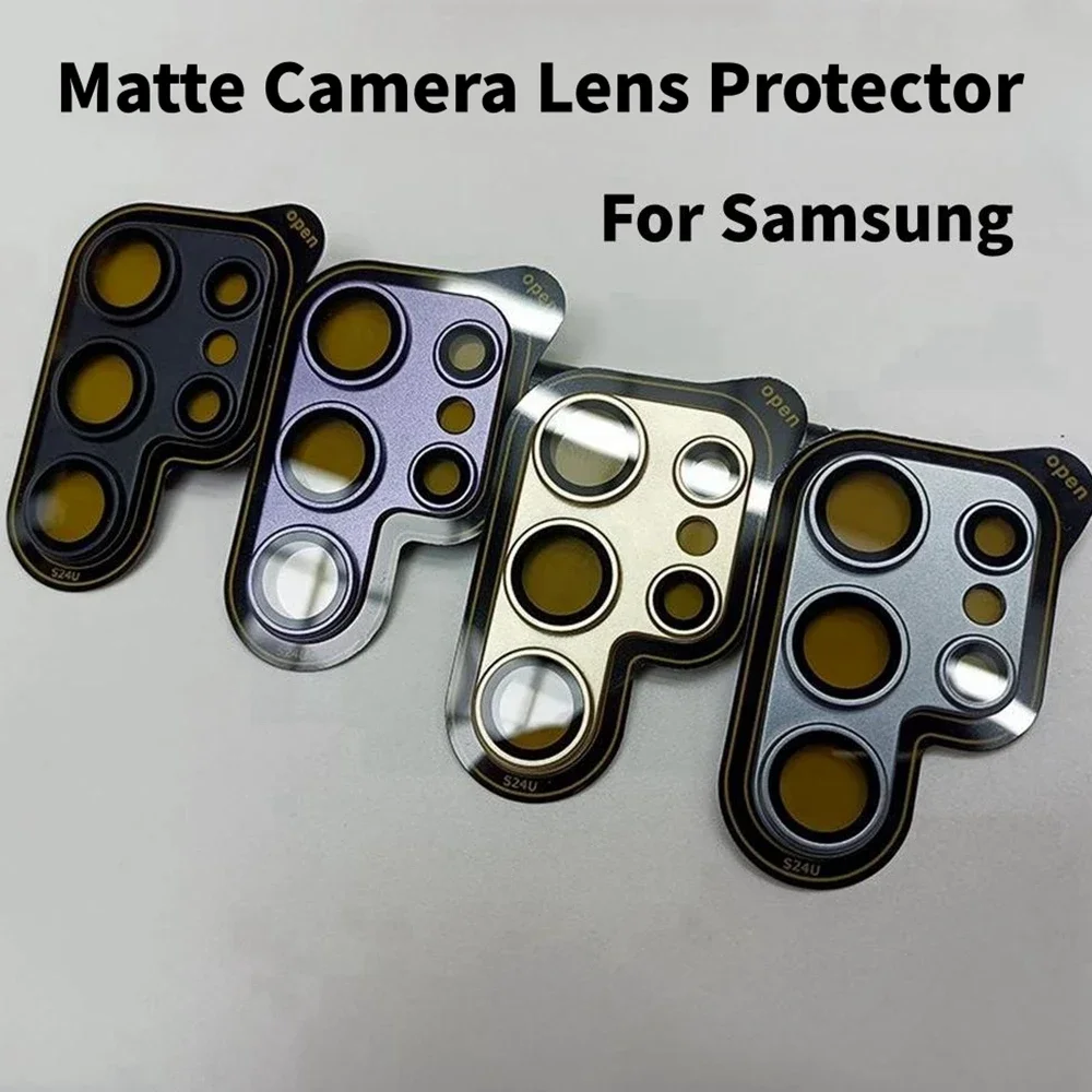 Matte Cover Camera Protector For Samsung Galaxy S24 S25 Ultra Back Lens Case Tempered Glass Ring For Samsung S23Ultra Lens Film