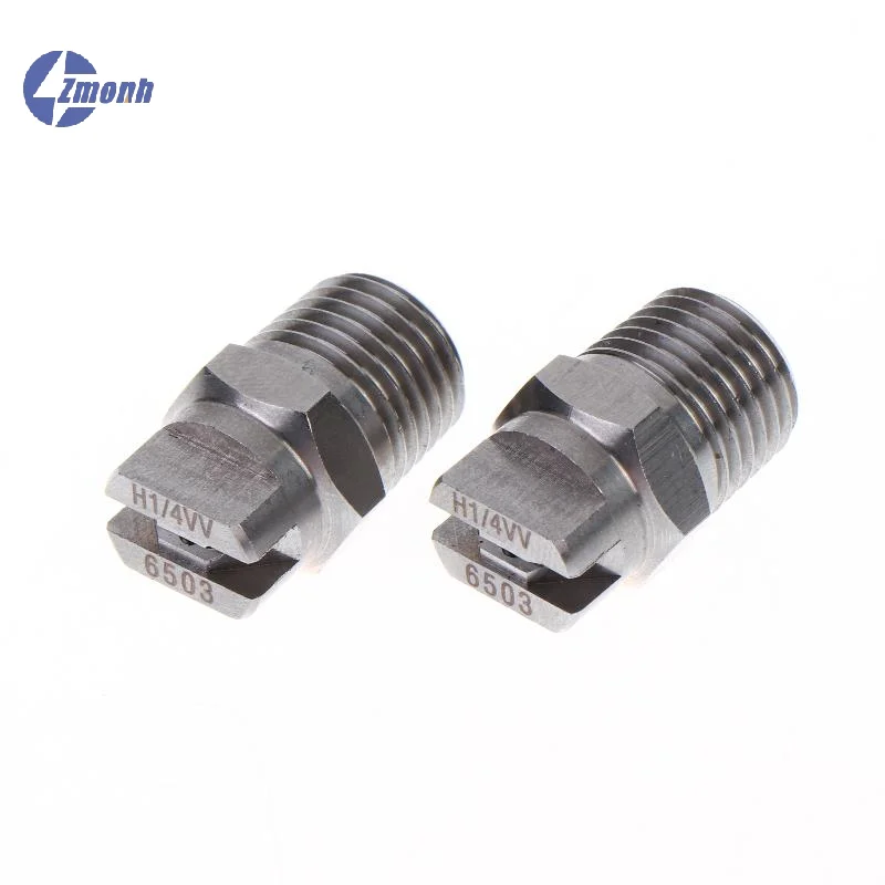 

New！2PCS BSPT High Pressure Flat Fan Nozzle 65 Degree HVV Water Spray Nozzle For Cleaning