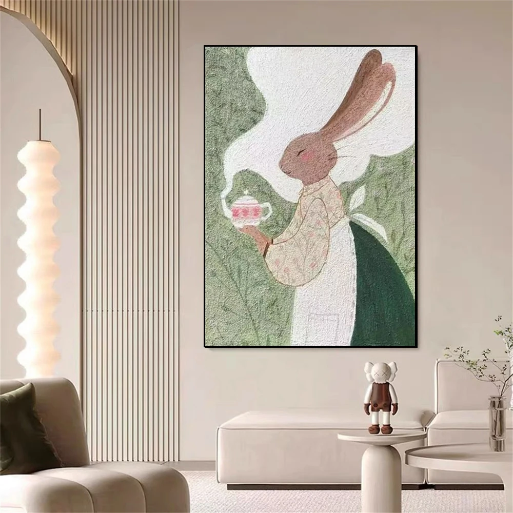 Chinese Style Home Decor Poster 100% Hand-Painted Oil Painting Abstract Animal Peacock Turkey Phoenix Canvas Picture Artwork