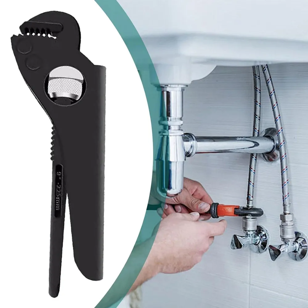 SHGO-Adjustable Pipe Wrench, Versatile Plumbing Tool For Nuts, Tap, Heating, Sink, Kitchen, Toilet & Construction