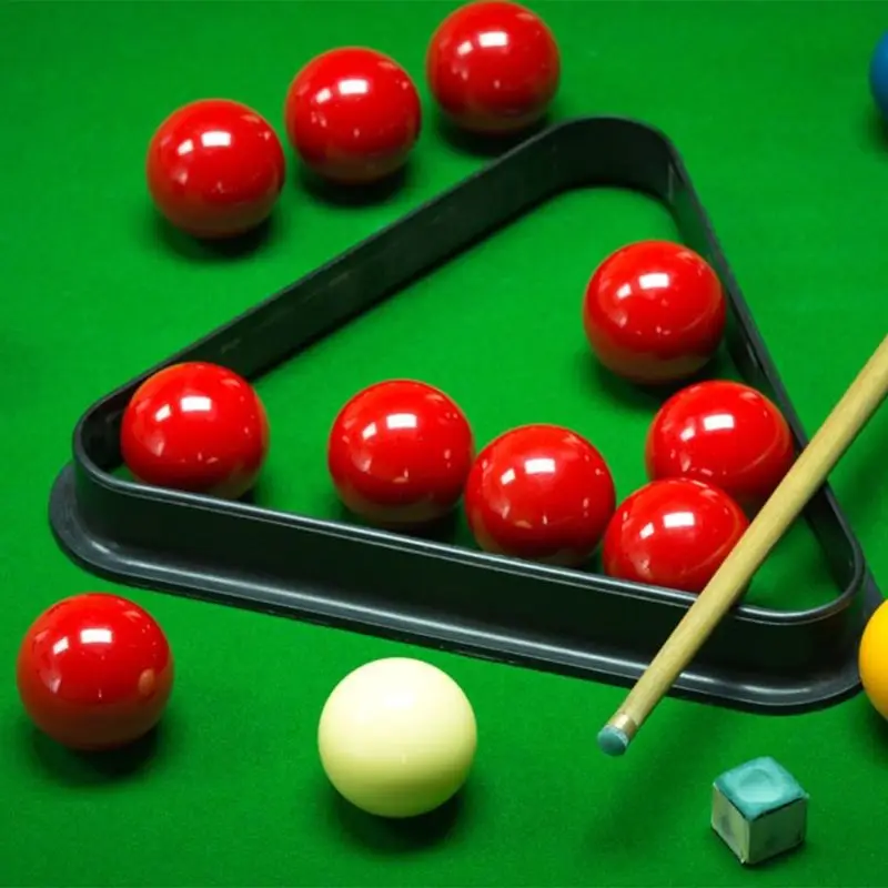 A1A2 Plastik untuk Bentuk Segitiga Bola Billiard Bahasa Inggris Mengorganisir Rak Snooker yang kokoh