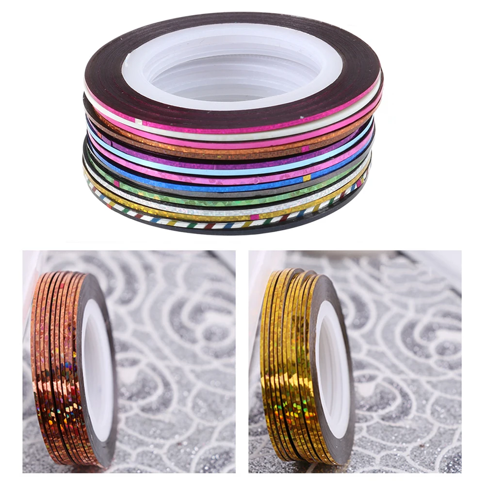 

42pcs Art Sticker Tape Stripe Line for DIY UV Gel Acrylic Nails Tape Line Nail Art Tips Suitable Party Christmas Halloween