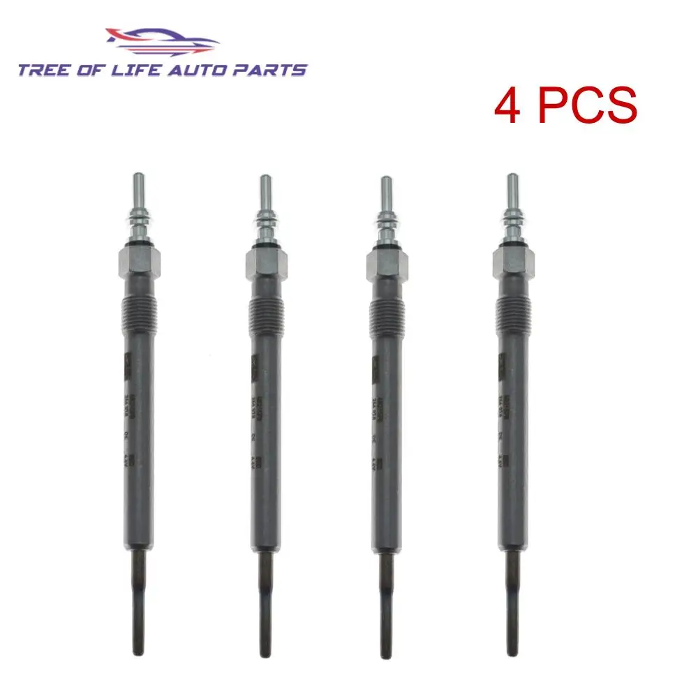 4.4V Glow Plugs Set 4X For VW Golf Passat Polo Tiguan Touareg Arteon Amarok Crafter Caddy Eos Scirocco 059963319AB 059963319F