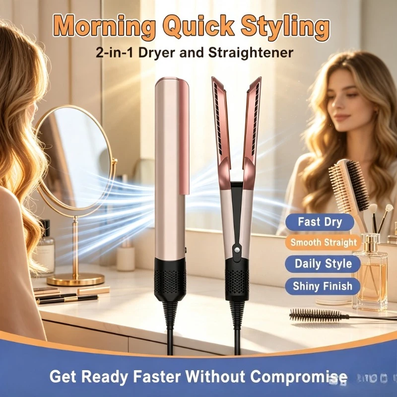 home‑use-long‑last-hairstyle-tool2‑in‑1-straightener-hair-dryer-built‑in-negative-ion-care