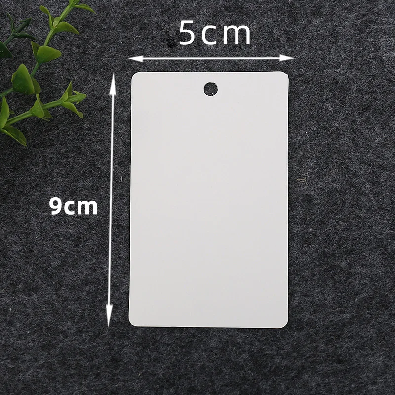 Blank Price Tag Cardboard Gift Tags White Kraft Paper Labels DIY Graffiti Card Garment Tags Thank You Message Cards 9x5cm 50pcs