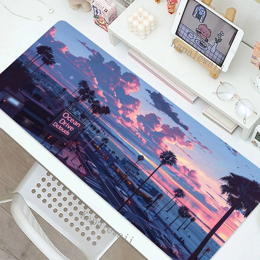 Pixel Art Gaming Mouse Pad XXL Computer Laptop Gamer Extended Mouse Mat Large Anime Mouse Pad Mause Keyboard Kawaii Desk Mat