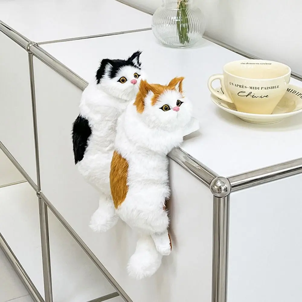 

Lifelike Simulation Furry Hanging Cat Furry Hanging Decoration Realistic Cat Stuffed Doll Animal Soft Lifelike Cat Plush Toy