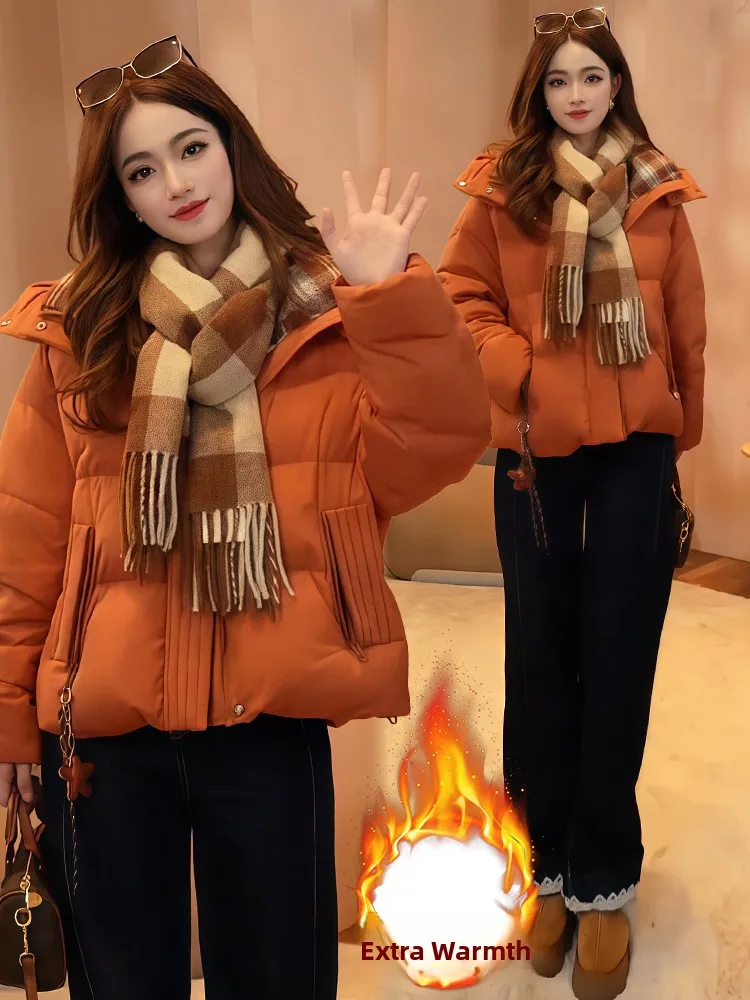 เสื้อแจ็คเก็ตบุขนหนานุ่มสไตล์เกาหลี ไซส์ใหญ่ สำหรับผู้หญิง แฟชั่นฤดูหนาว คุณภาพสูง ดีไซน์ทันสมัย