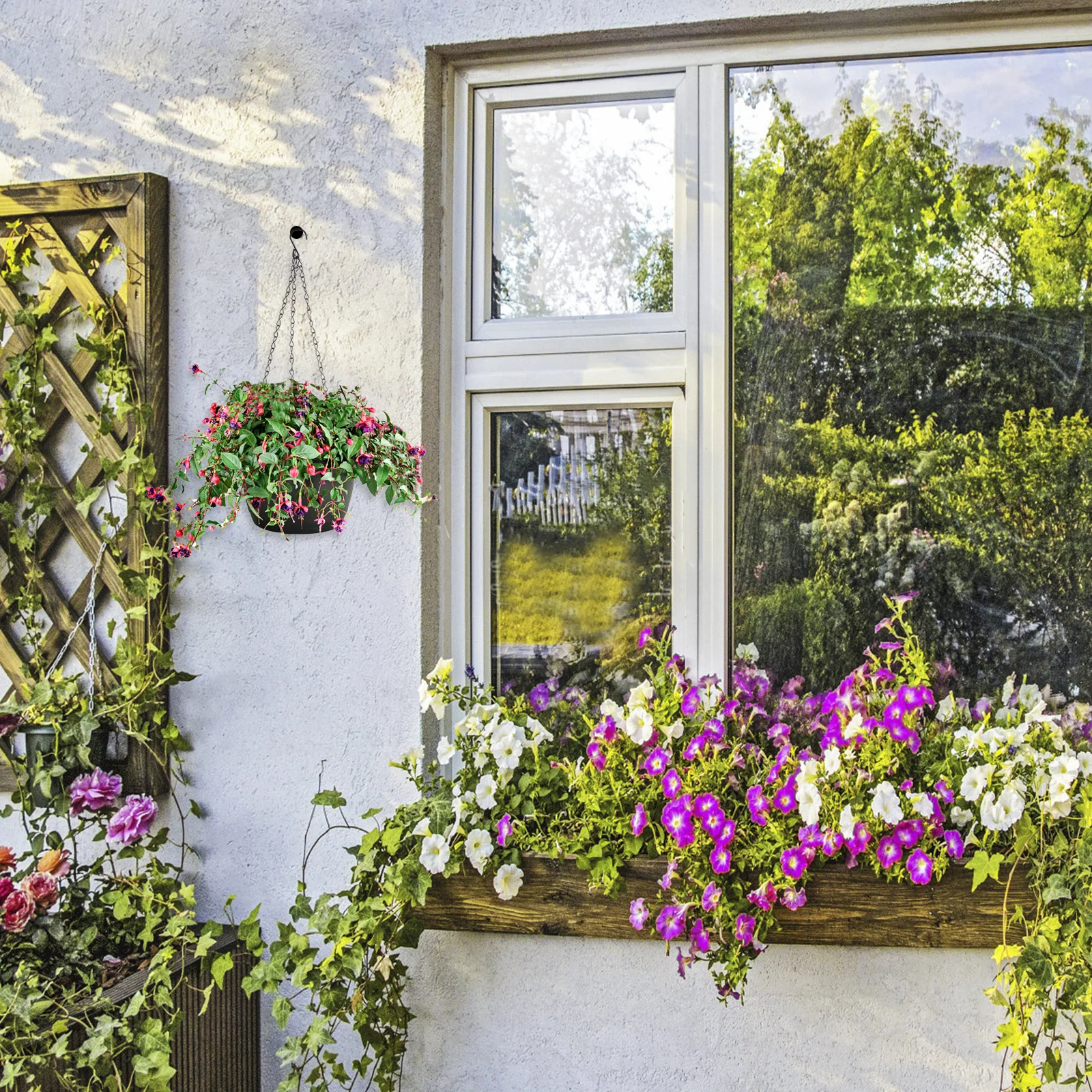 

4Pcs Iron Flower Basket Hanging Chains Wear Resistant Heavy Duty Chains for Hanging Plant Pots Bird Feeders Lanterns Bonsai