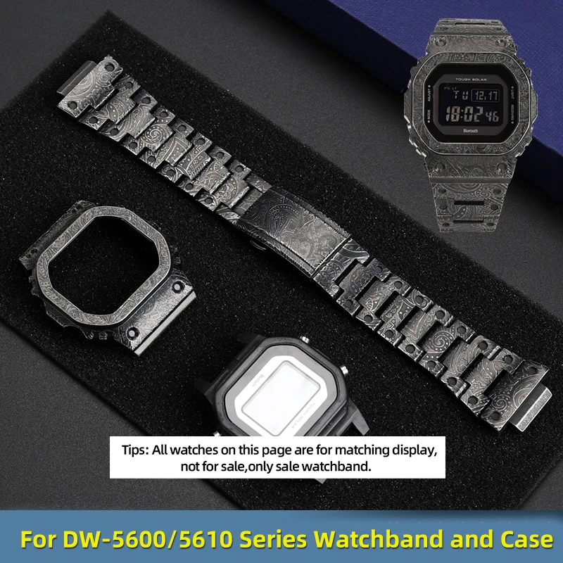 Für Casio GW-5600 GW-M5610 GB-5600 GW-B5600 Modifiziertes Retro-Cashew-Blumen-Uhrenarmband mit