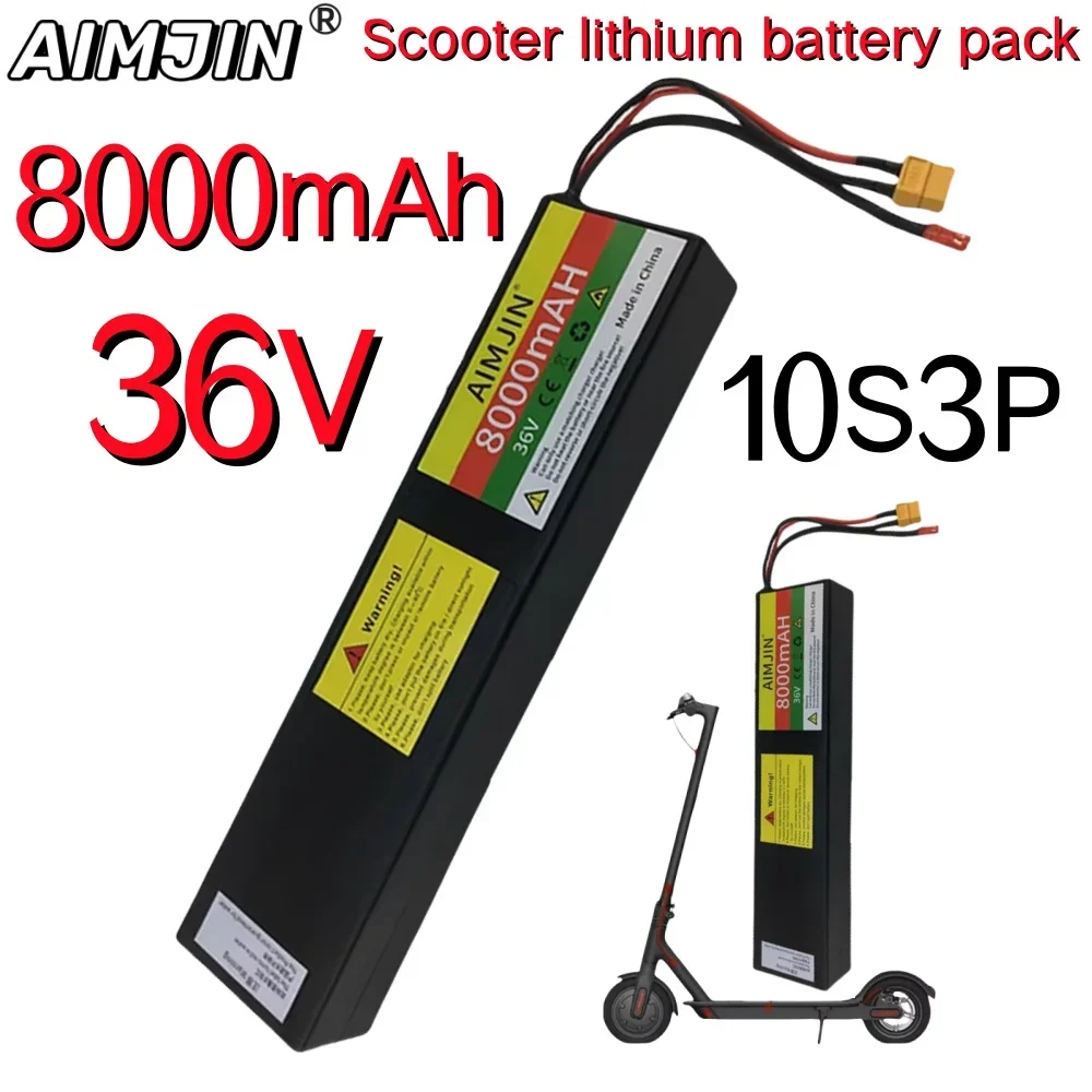 

10S3P 36V 8000mAh 18650 Lithium-ion Rechargeable Battery Pack Pack JST +XT60 Connector Built in BMS