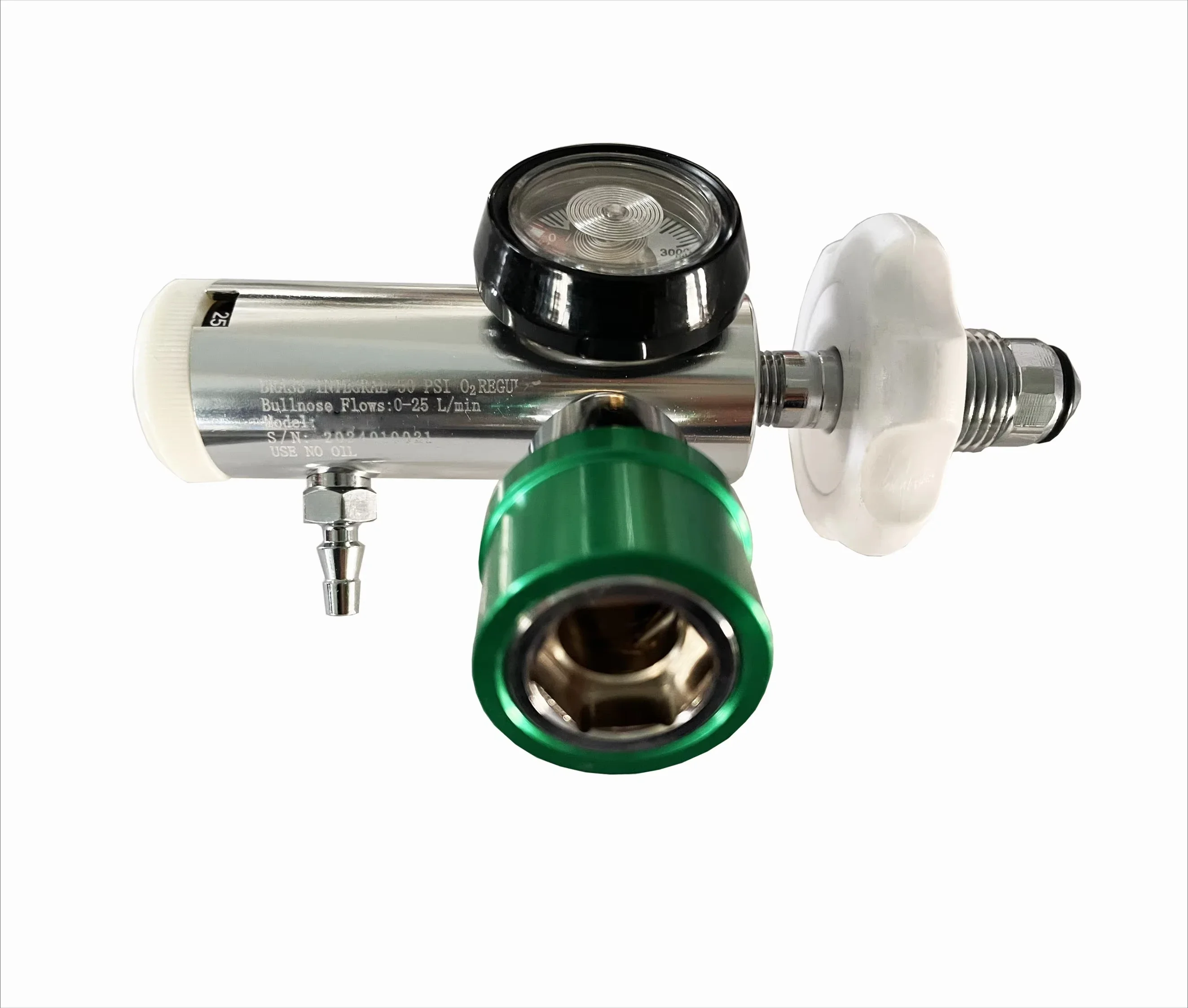 Best price Medical EMS Oxygen Regulator Oxygen Cylinder Pressure Reducing Valve with Heyer Fitting, Bullnose Style, 0-25LPM disc