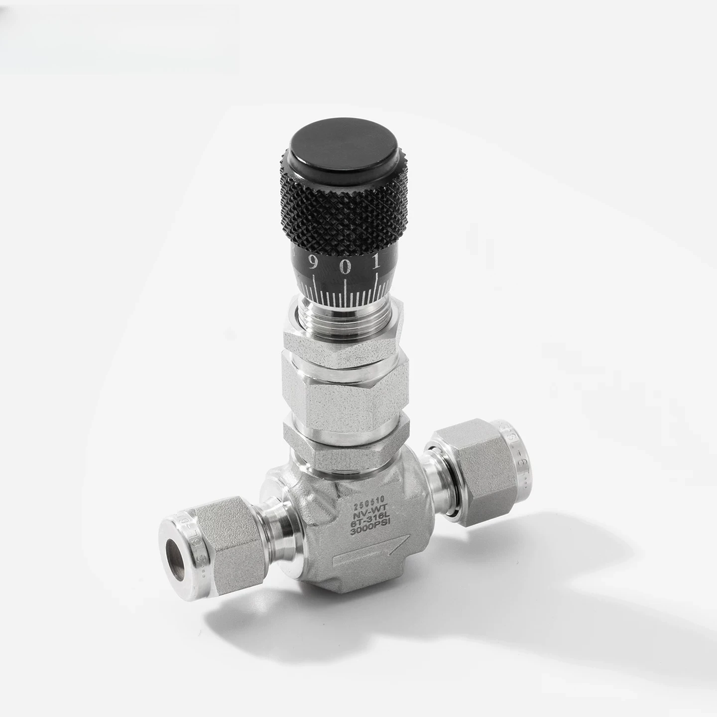 316L stainless steel NV-WT series low flow control valve, double card sleeve fine adjustment valve