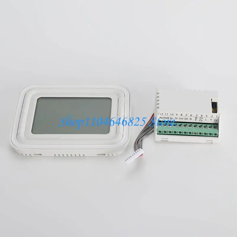 LCD thermostat controller for room temperature control and panel updates