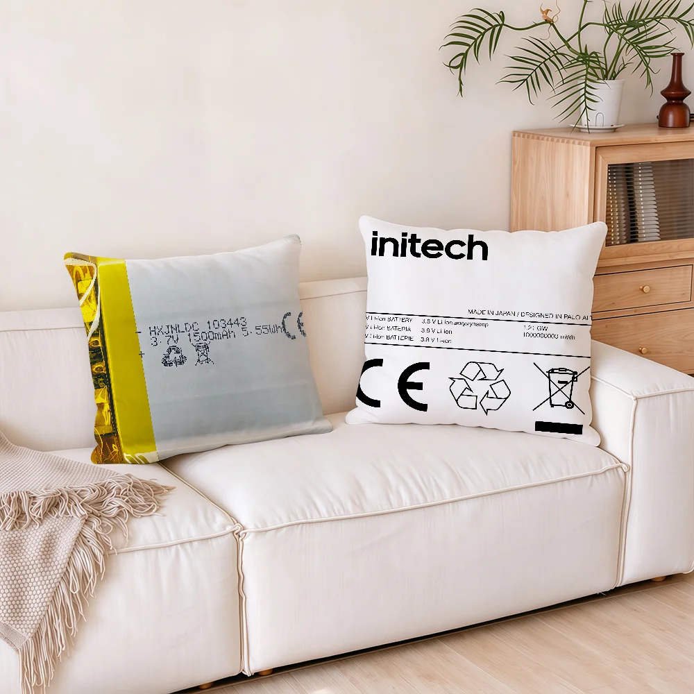 Swollen Battery Premium Funny Pattern cushion cover Square Office Bedroom Headboard Sofa Living Room Backrest Cushions Sleeping