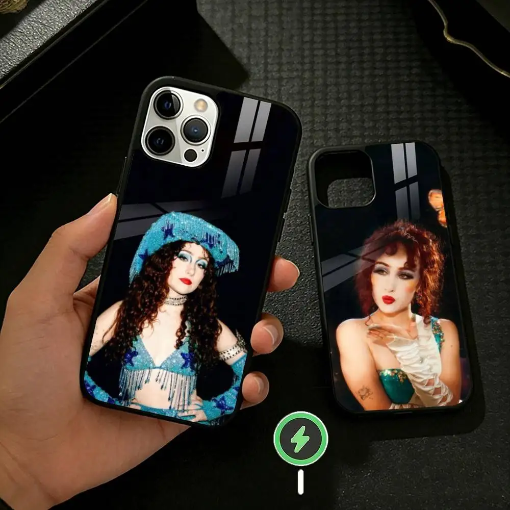 

C-Chappell Roan hot to go Phone Case For iPhone 17 16 15 14 13 12 Pro Max Plus for Mirror Wireless Magnetic Cover