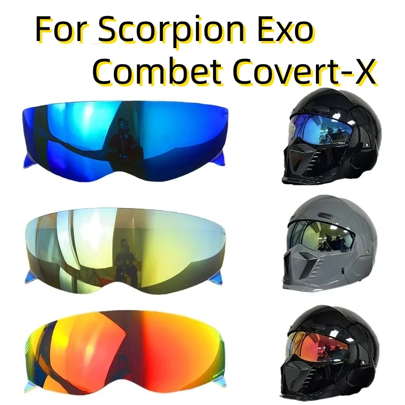Visor for Scorpion Exo Combat Covert-X Motorcycle Helmet Visor UV Protection Accessory Compatible with Scorpion Exo Helmets