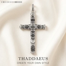 Pendant Maori Iconic Ornamentation Cross Fine Jewelry Europe 925 Sterling Silver Ethno Gift For Women Men