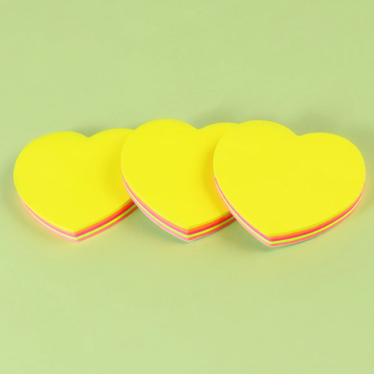 3 قطعة دفاتر ملاحظات لاصقة قابلة للإزالة على شكل قلب قابلة لإعادة الاستخدام ذاتية اللصق مذكرة زمنية للمنزل والمكتب والمدرسة والكلية #2