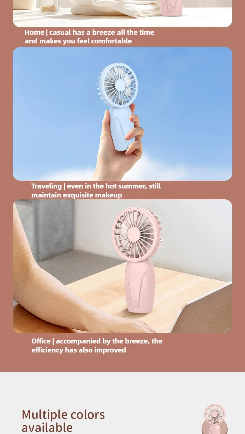 Portable Mini Pocket Fan Usb Rechargeable Handheld Cooling Device_voghion.com