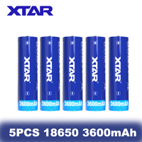 XTAR 18650 3600mAh Battery  3.6V Protected 18650 Battery Rechargeable Li-ion battery