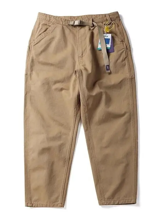 

Loose Fit Pure Cotton Straight Leg Casual Pants Youth Spring Autumn Japanese Sle y Workwear Trousers Breathable Zippe...