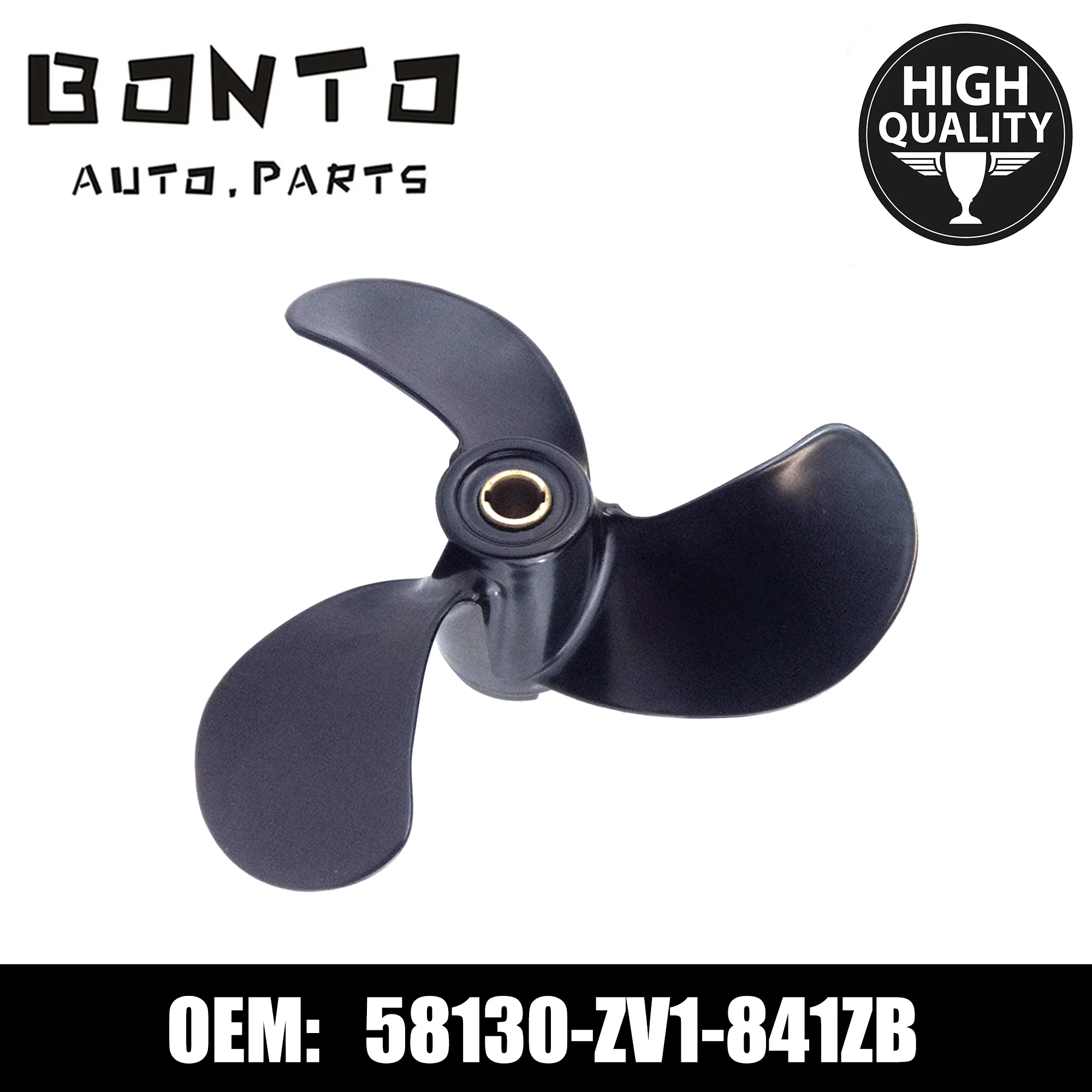 BONTO Propeller 3 Blade For Honda Marine Outboard 4.5/5hp 7 7/8 x 7 1/2 Replace 58130-ZV1-841ZB
